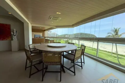 Apartamento pé na areia de 375 m² com 5 suítes e 4 vagas